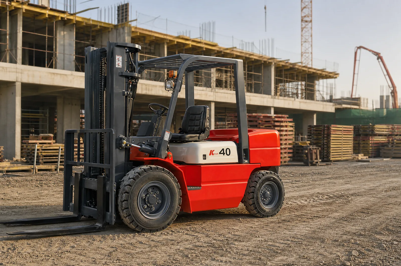 CPC(D)30 3 t diesel forklift working in construction