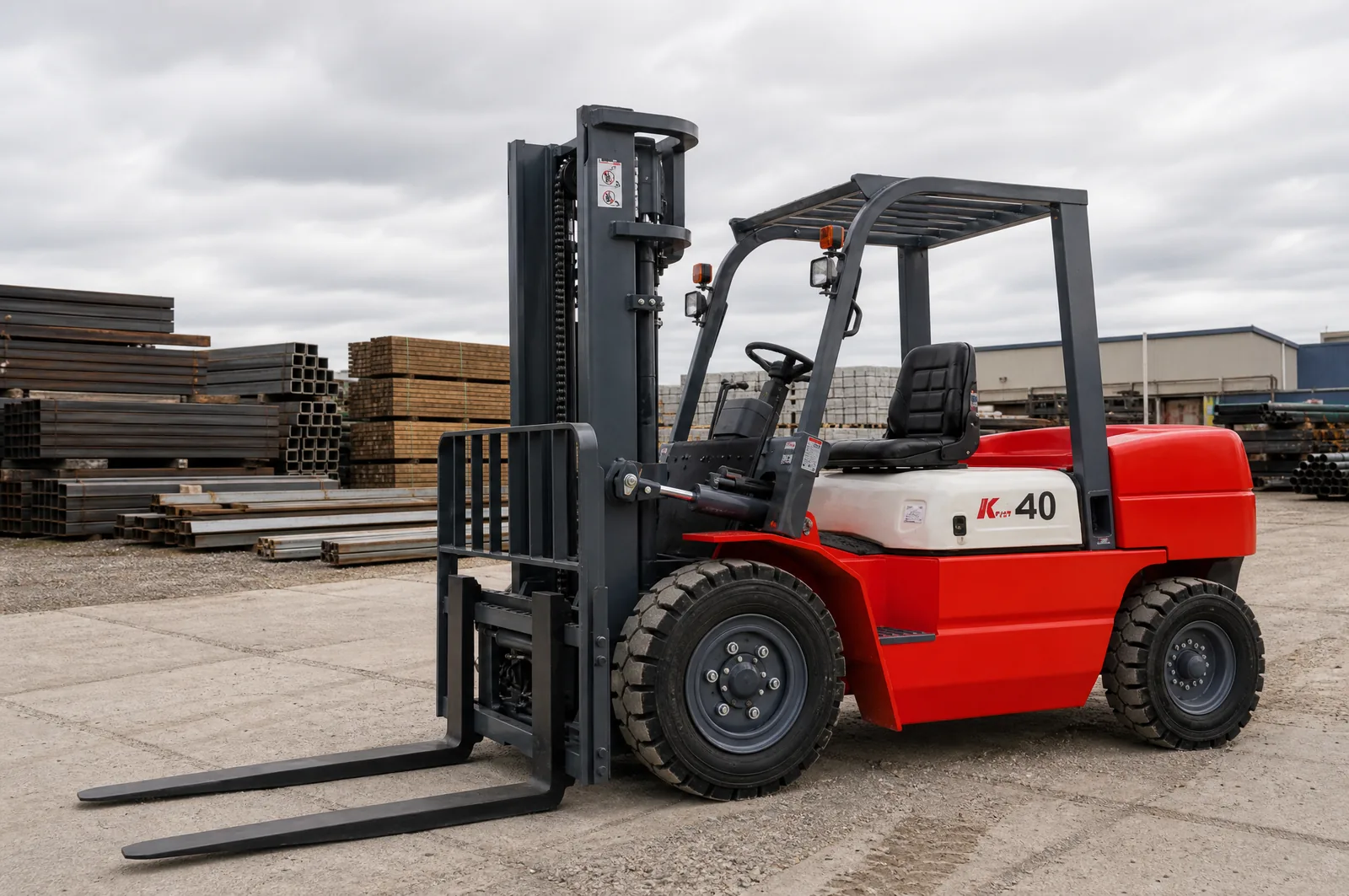 CPC(D)35 3.5 t diesel forklift working in yard